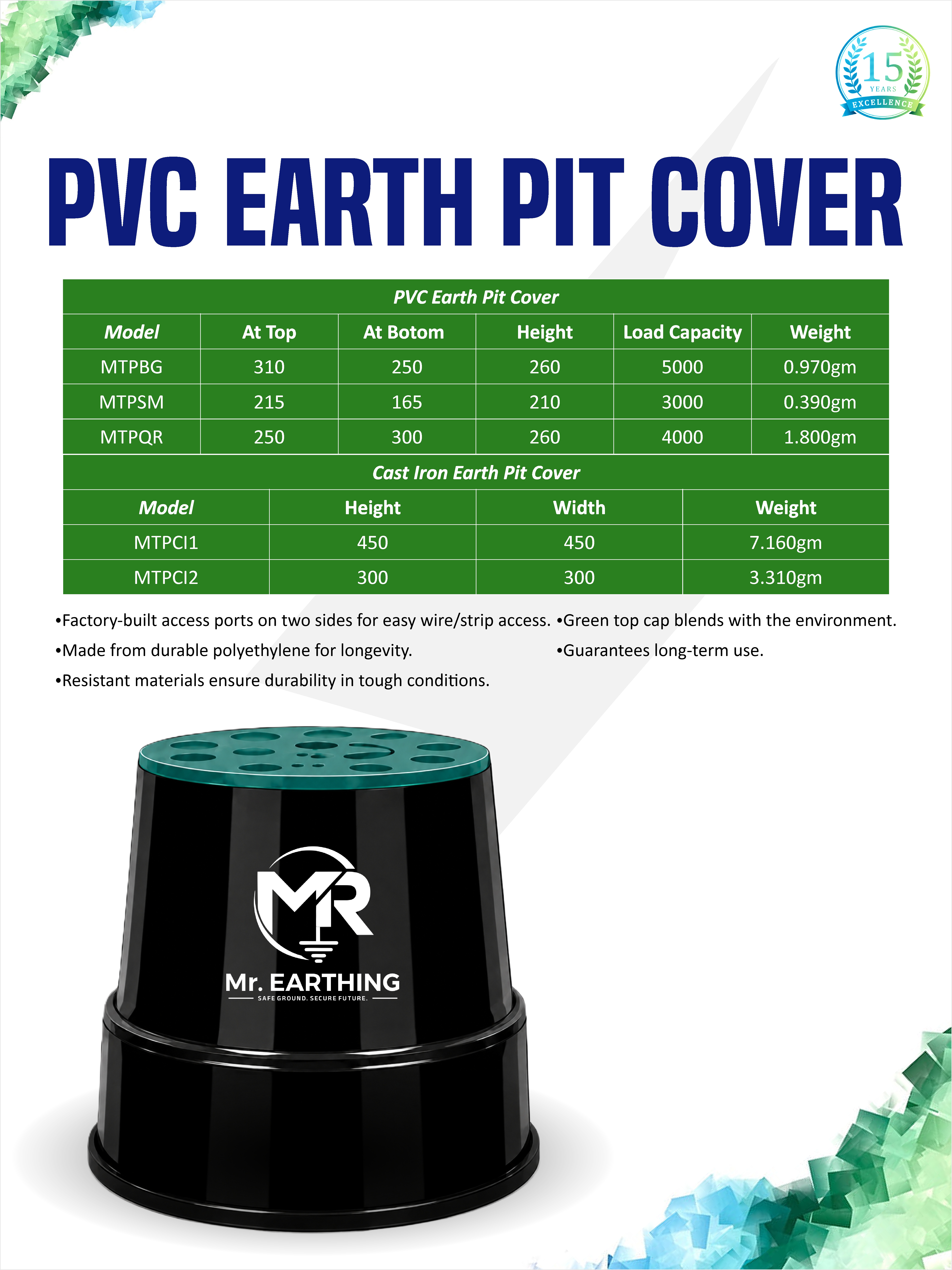 PVC Earth PIT Cover